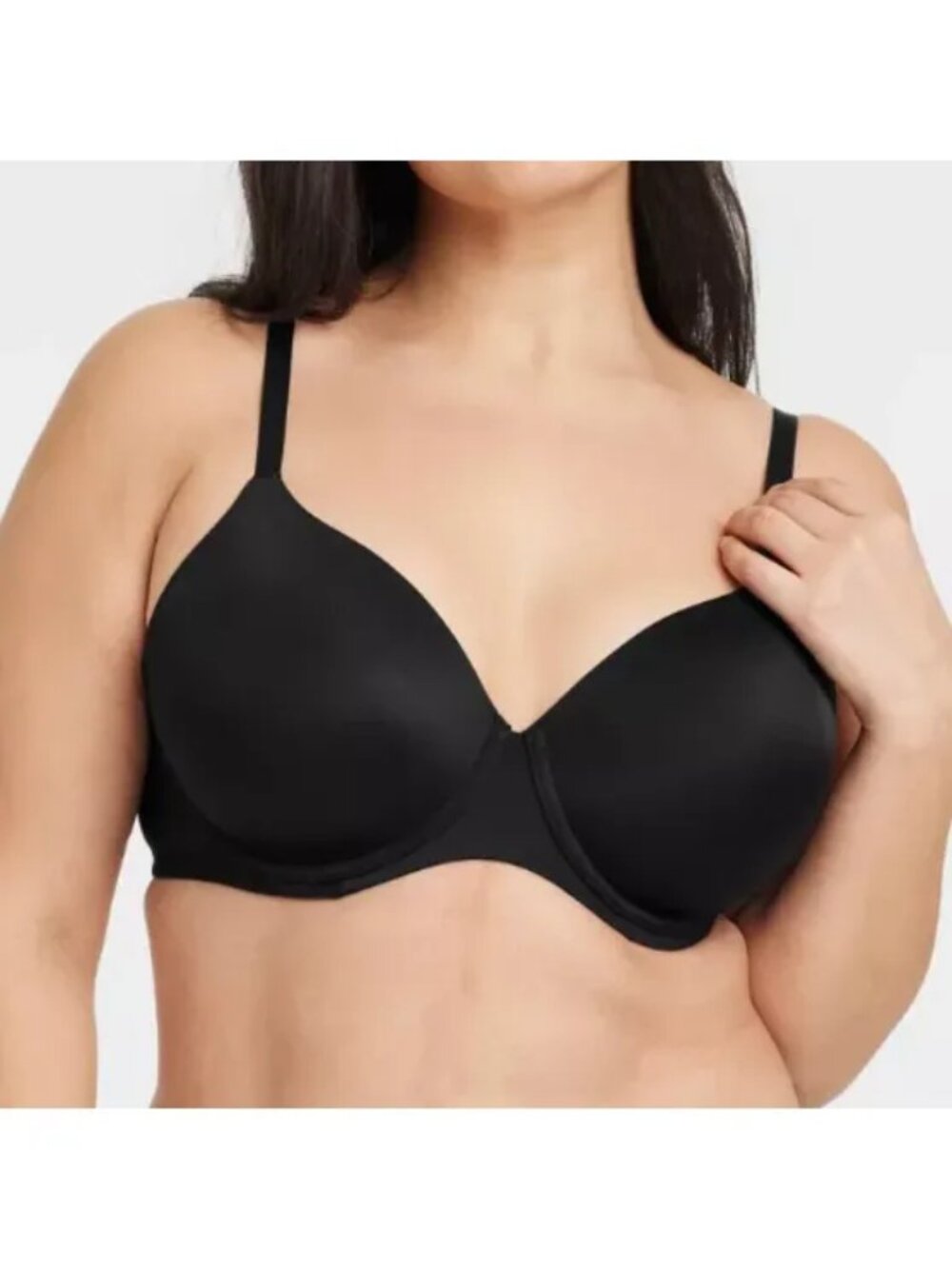 Auden, size 46C The Superstar Lightly Lined Full Coverage T-Shirt Bra BLACK